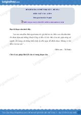 Đề kiểm tra 15 phút Văn 9 - Đề số 4